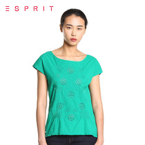 折 ESPRIT EDC 女士休闲时尚简约款短袖T恤-045CC1K004C吊牌价269