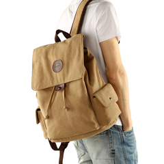墨一韩版潮流帆布包男包中学生书包休闲双肩包户外运动背包电脑包