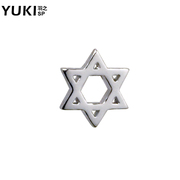 YUKI men''s Korean fashion design single-Stud boys and girls Club accessories six-pointed star earrings