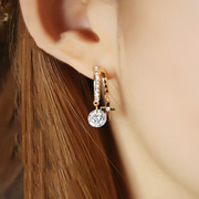 European fashion the new 2015 Korea cross temperament female fashion zircon earrings earring earring ornament