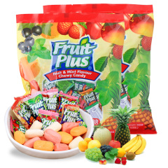 包邮 马来西亚进口 fruit plus 果超什锦糖果500gX2袋 喜糖礼袋