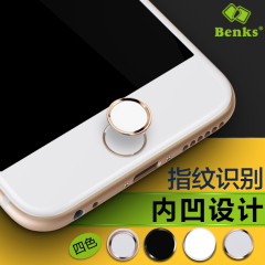 benks iphone6plus按键贴苹果5指纹识别贴7P手机5S金属home键贴6S