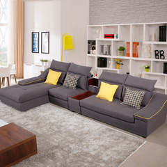 居客现代简约大小户型转角布艺沙发组合可拆洗免洗防水客厅布沙发