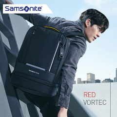 Samsonite/新秀丽双肩包I84*001*002休闲复古旅行书背包电脑包RED