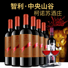 智利原装进口红酒整箱6支 美洲狮卡门红葡萄酒中央山谷产区干红