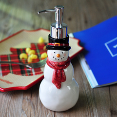 圣诞节雪人造型餐桌洗手液瓶创意浴室卫浴乳液瓶美式节日家居礼物