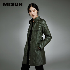 MISUN/米尚2016秋冬新款棉服 韩版潮风衣型棉衣 女棉衣中长款棉服