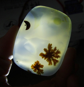 水玉冰魄天然海洋玉髓方牌吊坠 海洋玉髓原石毛衣链水草玛瑙实物