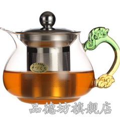 耐热玻璃茶壶(A06多用途玻璃茶艺壶耐高温 时尚精致简约玻璃茶壶