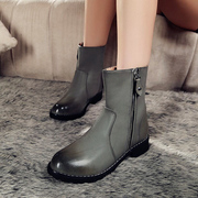 2015 new wave retro England waterproof low in autumn and winter with thick brush off with Martin boots women fashion boots