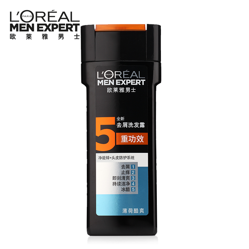 L'OREAL 欧莱雅男士薄荷酷爽去屑止痒洗发水400ml 官方正品产品展示图2