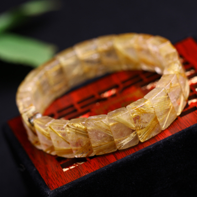 巴西天然精品钛晶象形花手排