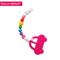 英国进口品牌Douxbebe 宝宝婴儿牙胶硅胶磨牙棒宝宝咬咬胶玩具器