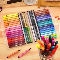 得力可水洗小学生水彩笔36 48色儿童绘画大容量画笔幼儿园颜色笔