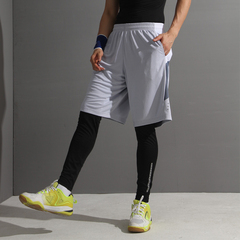 中健篮球裤 新款紧身裤男运动速干健身篮球比赛训练中长裤 五分裤