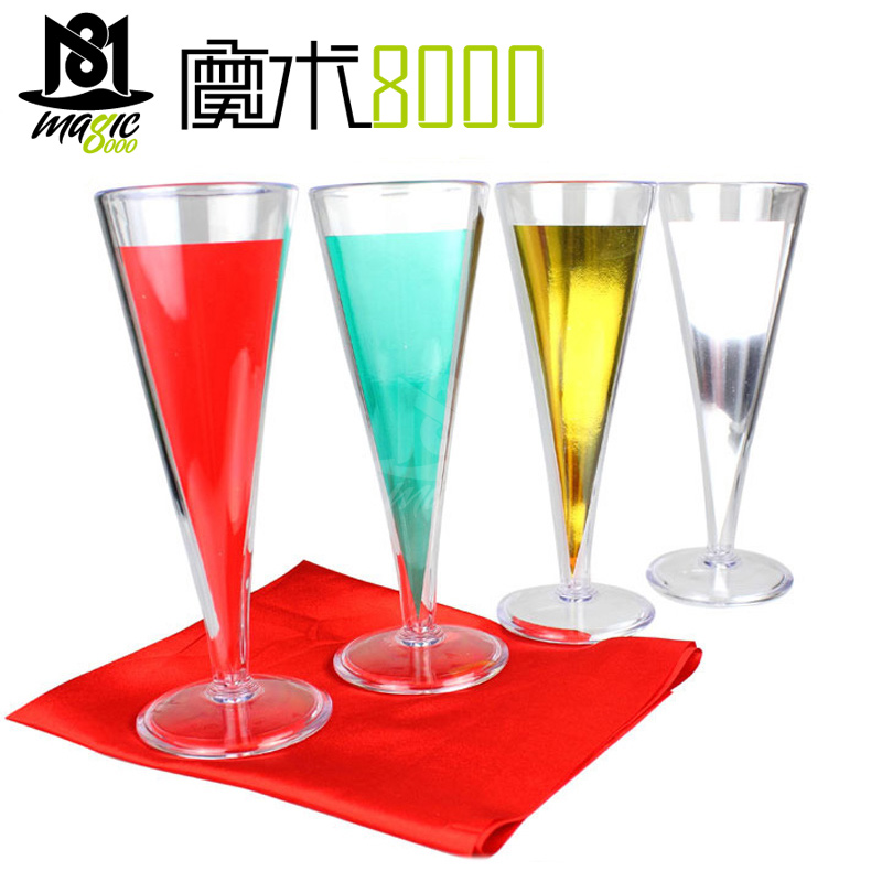 魔术8000 色戒杯 变色的调酒杯送丝巾 舞台年会简单易学 魔术道具产品展示图2