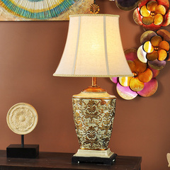 欧美式古典镂空经典创意东南亚样板房雕花瓶花纹客厅床头卧室台灯