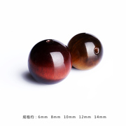 Tiger eye stone wood Shi Sanzhu huanghu eye stone Tigers eye match bead red Tiger''s eye bead accessories