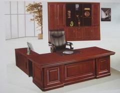 济捷老板桌老板办公桌现代办公家具大班台时尚简约实木皮油漆经典