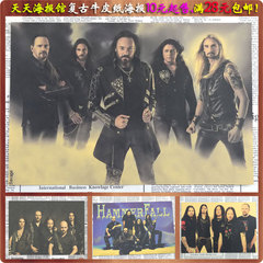 HammerFall雷神之锤复古牛皮纸摇滚乐队海报 酒吧宿舍房间装饰画