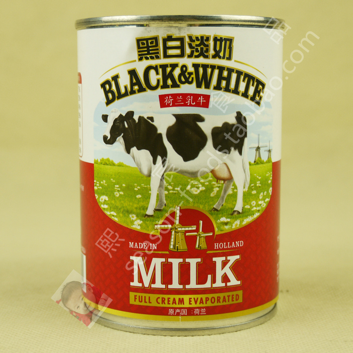 black & white milk evaporated full cream 荷兰 黑白淡奶/炼乳