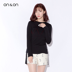 11onon安乃安韩版女式舒适长袖针织T恤NW4WE473