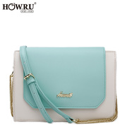 2015 new autumn and winter cover chain female package small fresh Korean colour matching shoulder Messenger bag