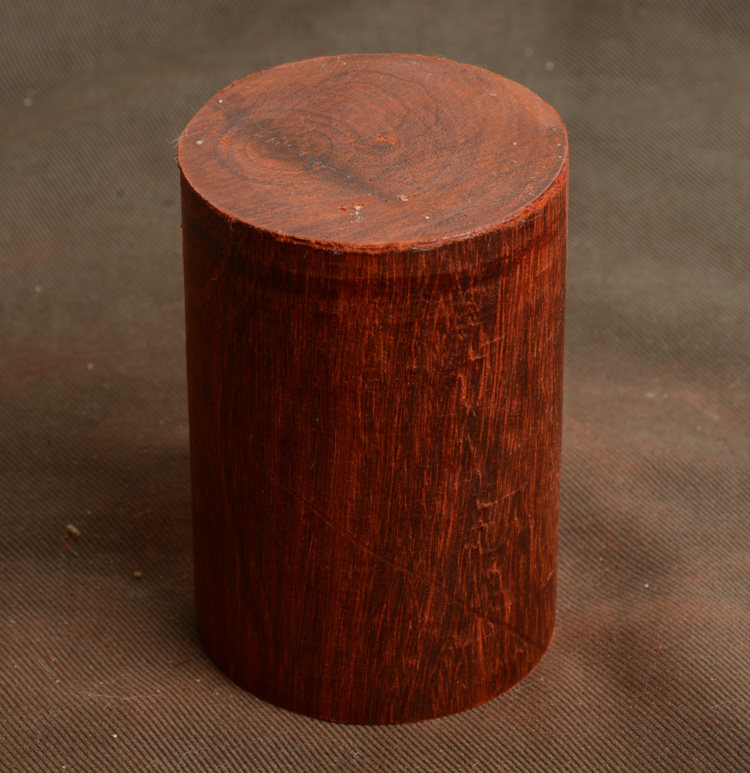 印度小叶紫檀木料原木料diy红木块料笔筒芯料印章料工艺料珠料d46