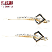Ya na Korea rhinestone clip hair bangs clip clip Clip Korean hair accessories Q0807