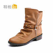 Shoebox shoe fall/winter fashion with boots belt buckle Martin boots, women's boots 1114607138