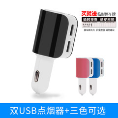 车载充电器 带2USB 一拖一点烟器 车充 2.1A手机平板快充转换插头