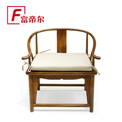老榆木免漆家具圈椅 现代新中式打坐沙发禅椅 榫卯古典实木围椅