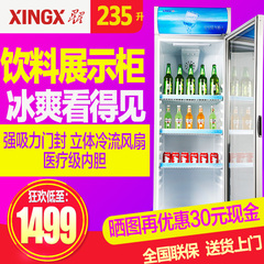 XINGX/星星 LSC-235C 商用冰柜展示柜 中小型冷柜立式冷藏陈列柜
