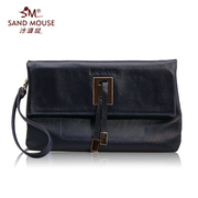 Beach mice spring 2015 new European fashion vintage Lady packet header layer cowhide leather clutch bag