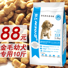 艾顿宠物系列 狗粮 金毛幼犬专用 5kg 10斤 牛肉味天然美毛犬粮