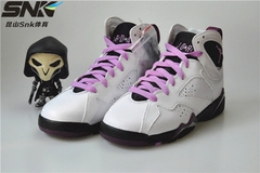 虎扑推荐 Air Jordan 7 GS Fuchsia Glow AJ7乔7白紫 442960-127