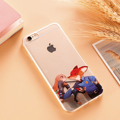 suixi疯狂动物城苹果iPhone6手机壳6s保护套超薄卡通情侣硅胶软壳