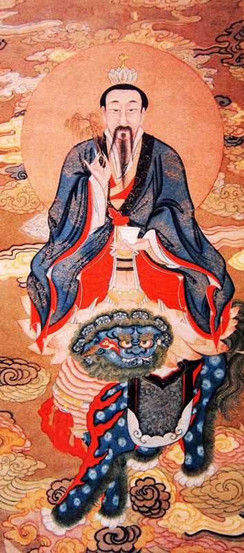 挂像画像道家招财挂画贴画原作复制清代太乙其他工艺饰品