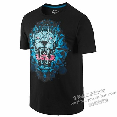 美国代购Nike正品LBJ勒布朗詹姆斯T恤狮子头