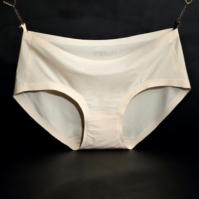 超薄内裤女速干冰丝无痕三角裤一片式夏天透气中腰肤色隐形基础款