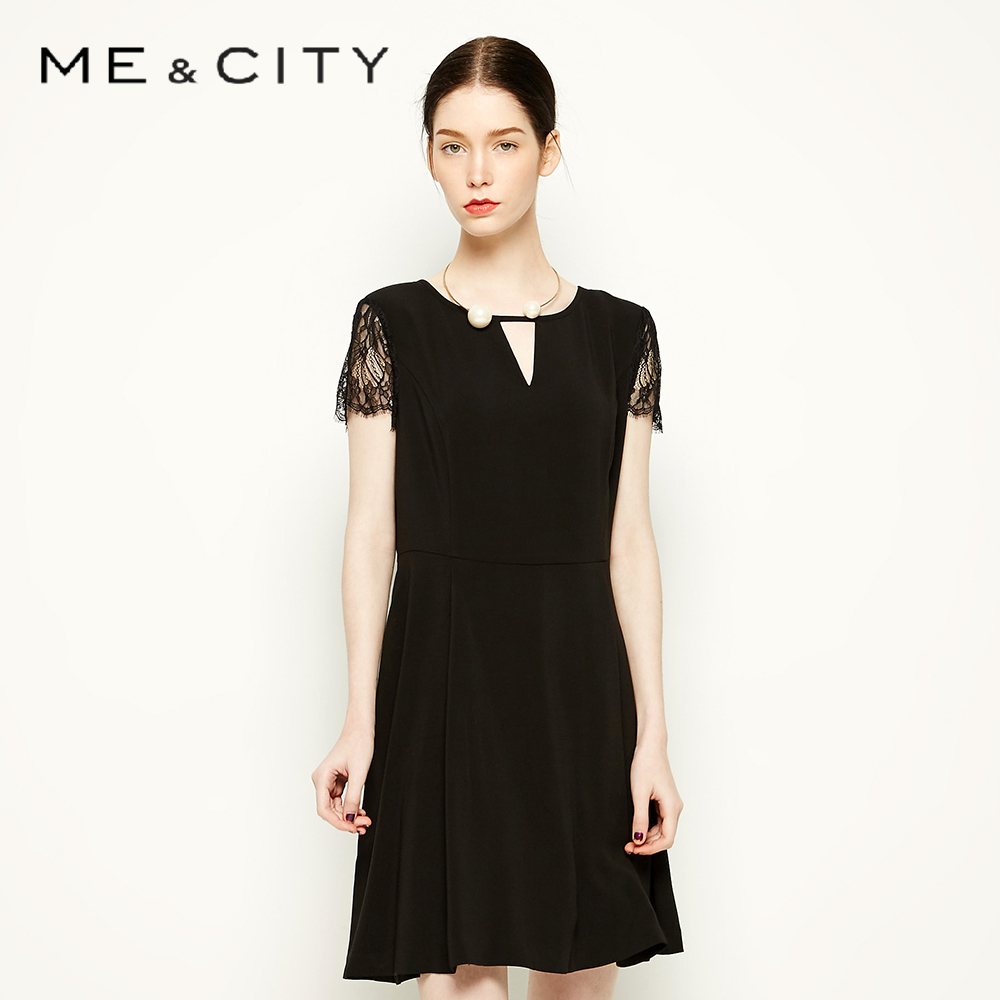 MECITY女士裙装蕾丝收腰连衣裙产品展示图5