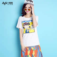 Summer of seven space space OTHERMIX2015 new cartoon printed short sleeves round neck t shirt women