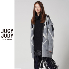 Jucy Judy百家好秋冬新款时尚休闲针织开衫外套女JPKT727F