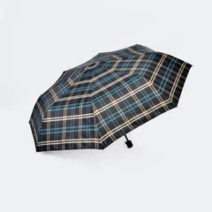 三折韩国创意男女商务双人学生雨伞加固钢骨格子两用太阳伞晴雨伞