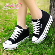 Canvas hight cut women shoes yalaiya autumn student shoes platform shoes platform espadrilles Korean women's shoes