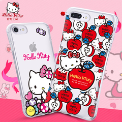 hellokitty苹果7手机壳超薄透明硅胶套iphone7plus卡通镶钻保护套