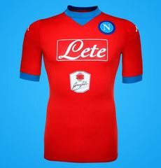 那不勒斯球衣15-16客场9号伊瓜因足球服短袖比赛服Napoli红色队服