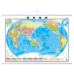 【买一赠三】世界地图挂图1.1米x0.8 全新升级版 高清精装墙挂 世界政区全图 大字版 双面覆膜防水 办公室挂图 家用 地理学习