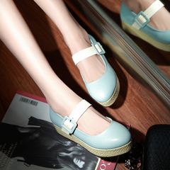 Sweet Joker shoes designer shoes in spring 2015 round shallow flats students shoes Korean wedges