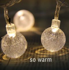 水晶球led浪漫装饰彩灯闪灯串阳台橱窗圣诞户外防水圆球灯串灯